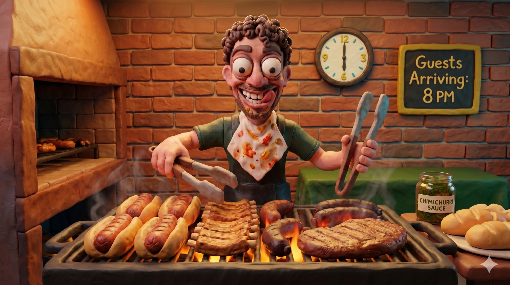 Peppi en el asado